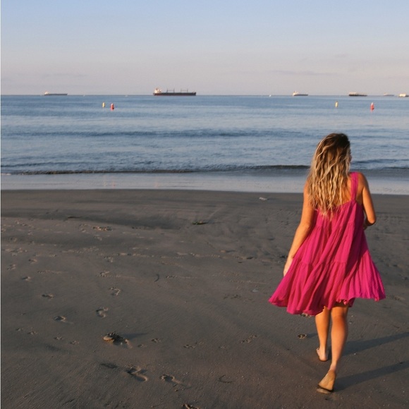 NWT Stine Goya Pink Tiered Sleeveless Mini Dress - Benedicte Dress in Flamingo - Picture 3 of 8